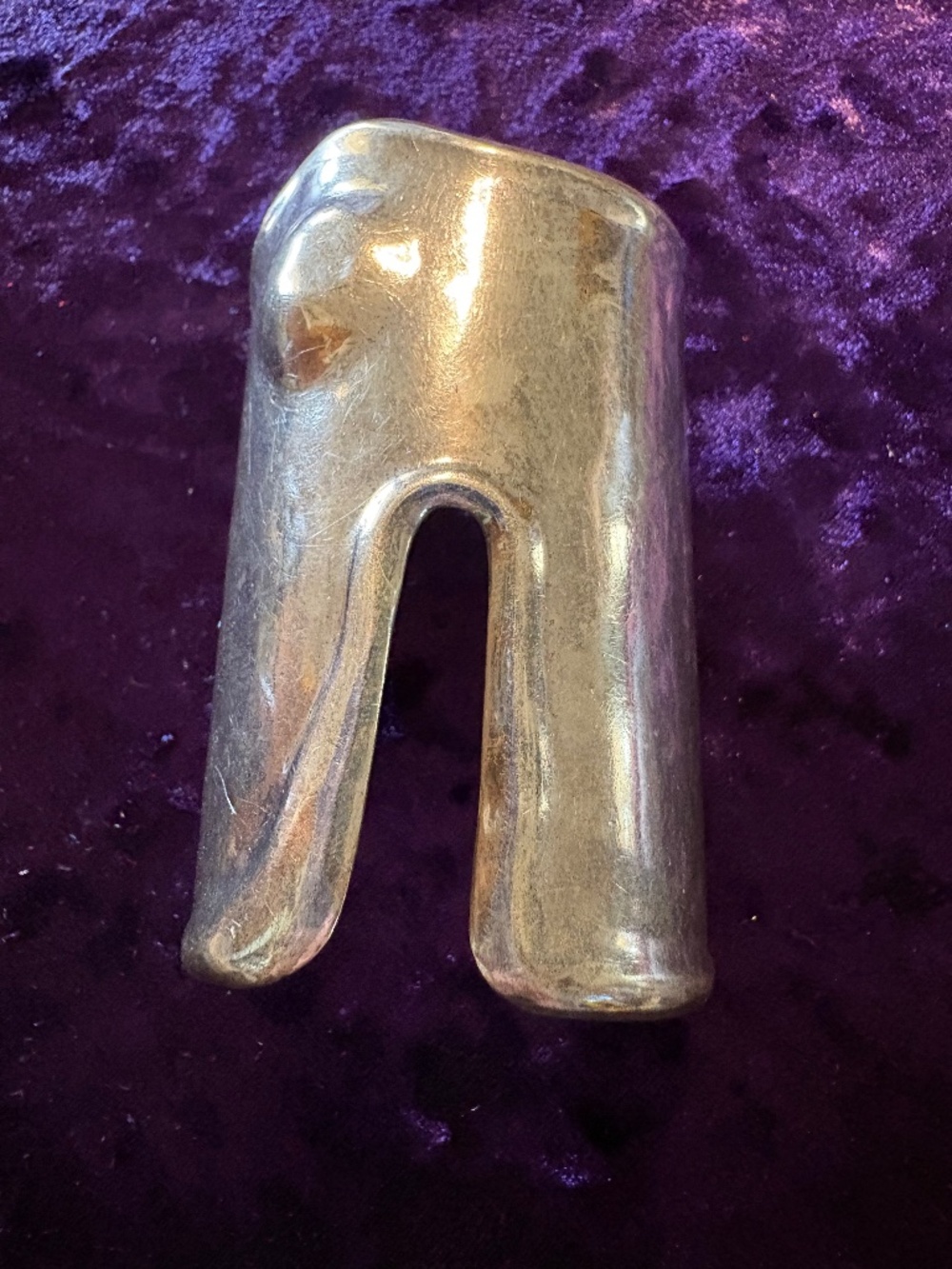 Modernist tribute heavy cuff Sterling bracelet